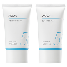 미샤 올 어라운드 세이프 블록 아쿠아 선크림 SPF50+ PA++++, 50ml, 2개