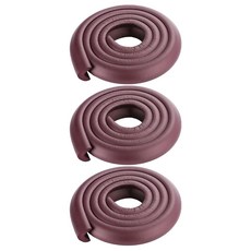 兒童防撞角L型加厚防撞角 防碰防撞條 附雙面膠條 Y163 3個, 棕色, 1組