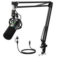 마오노 PD200X 마이크 + BA20스탠드 세트, PD200X(마이크), BA20(붐암 스탠드), 블랙