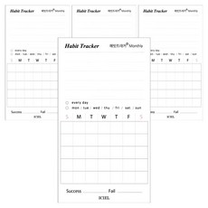 ICL 習慣追蹤月度便利貼 Monthly, 白色, 100張, 4個