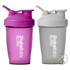 Shake Baby 雪克杯扣環式隨身瓶 2款, 600ml, 紫色, 灰色