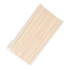 木質硬質圓形棒 200mm, 50個, 09原色