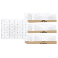 無痕壓克力貼/雙面膠/圓形貼/透明貼紙/雙面膠帶/圓點貼紙/透明雙面膠/圓形雙面膠/壓克力貼 100g 225 x 165 x 1mm 560張, 透明色, 3捲