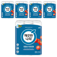 KleanNara 可綠納樂 每日廚房紙巾 12個裝, 200張, 5個