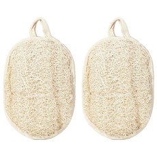 Mandisa 手持絲瓜絡沐浴巾, 象牙白, 2個, 1入