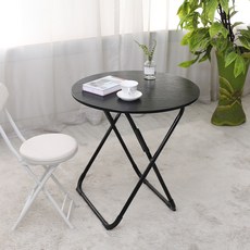 21세기트랜드 폴딩형 라운드 테이블 70cm, 블랙