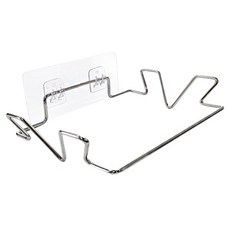 피키픽스 스테인리스 접착식 쓰레기봉투 홀더 거치대, 실버, 1개