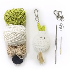 Mellowstory Stationery 編織套組 迷你洋蔥鑰匙圈, 1個, 混搭顏色