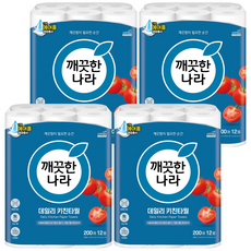 KleanNara 可綠納樂 每日廚房紙巾 12個裝, 200張, 4個