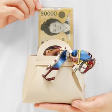 Lead home 父母零用錢反轉迷你包+零用錢信封+錢箱+訊息卡組, 米色, 1套