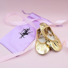 비단길 여아용 미코 솔리드 발레슈즈 + 슈즈파우치 세트