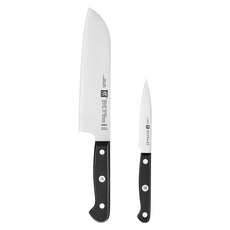 ZWILLING 雙人 7吋三德刀&4吋水果刀 雙刀組 36130-002, 黑色 + 銀色, 1組