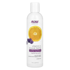 NOW solutions 維生素C巴西莓亮顏化妝水, 237ml, 1個