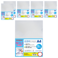 DaTaBanK 三田文具 A4 超透明L型超厚文件夾 31 x 22cm 12個, E-310G-1, 6包