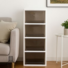 보노하우스 맥스 서랍장 4단, 1개, 다크투명