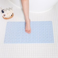 하루의공간 논슬립 욕실 매트 바닥 패드, 플라워블루, 1개