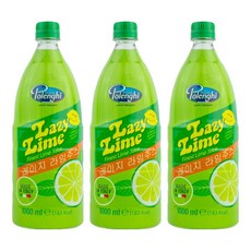 Lazy Lemon 萊姆檸檬汁, 3瓶, 1L