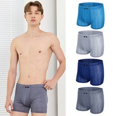 트라이 남성용 인견 통기성 실크감촉 드로즈 4종 세트 EMDRJ03