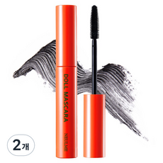NEULME 娃娃纖長濃密睫毛膏 6g, 2個, 黑色