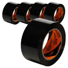 신일테이프 칼라 박스테이프 48mm x 40m, 검정색, 5개