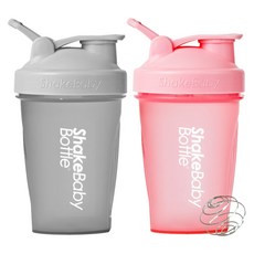 Shakebaby 搖瓶器 2 件套, 600ml, 灰色, 粉色