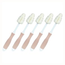 Grosmimi 嬰兒奶瓶奶嘴刷, 5入, 玫瑰棕色