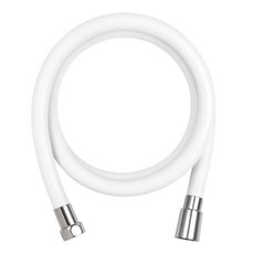 HappyDarling Replan 防纏繞防汙垢 PVC 蓮蓬頭軟管, 白色, 2m