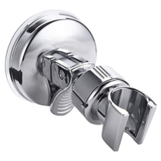 Saenghwalgongsik 可調式蓮蓬頭掛架 360度旋轉 簡易安裝 吸盤支架, 銀色