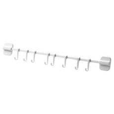 Great Mom 廚房黏貼式壁掛收納架, 白色, 1個