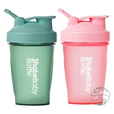 Shakebaby 搖瓶器 2 件套, 600ml, 綠色, 粉紅色