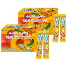 MochaC&T 冰茶沖泡粉 水蜜桃口味, 14g, 40條, 2盒