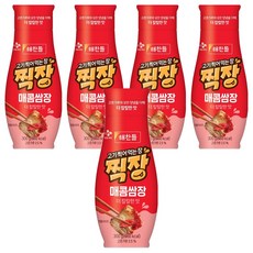 해찬들 찍장 매콤쌈장 튜브형, 300g, 5개