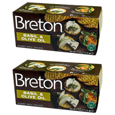 Dare Breton 鹹餅乾 羅勒與橄欖油風味, 112g, 2盒