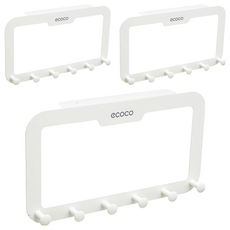 ecoco 다용도 문옷걸이, 화이트, 3개