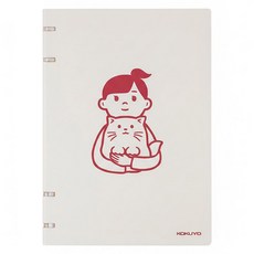 KOKUYO 國譽 4孔B5活頁本 Noritake聯名款 內附Campus原紙10頁, 紅色, 1本