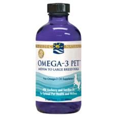 北歐天然 寵物魚油 適合中型至大型犬 237ml Omega-3脂肪酸, 幫助寵物維持健康的皮膚和毛髮, 1罐