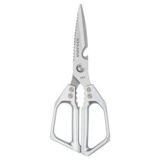 존글로벌 닭뼈 호두까기 스덴 절삭력 캠핑 다용도 가위, 1개, 실버
