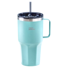 cook power 鍋寶 真空陶瓷雙霸杯 贈Tritan吸管 綠色 950ml, 1個