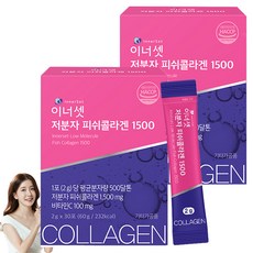이너셋 저분자 피쉬콜라겐 1500 30p, 60g, 2개