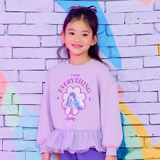 emotioncastle 女童 奇妙萌可 幸運萌可 3D變圖 荷葉邊 運動衫