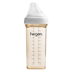 hegen 金色奇蹟 PPSU 多功能方圓型寬口奶瓶, 透明色, 330ml, 1個