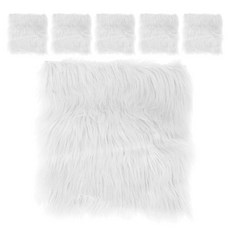 柔軟毛絨美甲拍攝用背景布, 6件, 白色