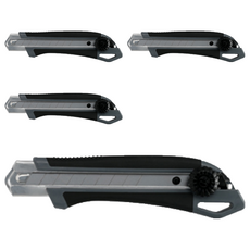 Peace Tools Peace 501 特大美工刀, 4個, 黑色 + 灰色