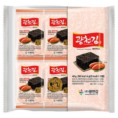 광천김 명란맛 김, 4g, 12개