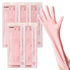 브릭글로 안찢어지는 니트릴 고무장갑, 베이비핑크, 중(M), 5세트