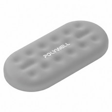 POLYWELL 寶利威爾 鍵盤滑鼠記憶棉護腕墊 慢回彈 支撐力強 壓力釋放 透氣凹槽 底部止滑 多種尺寸 PW15-T65-0687, 灰色, 1個