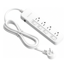 Kinyo 4開4插安全延長線 4孔 NSD344-9, 274.3cm, 單色, 1個