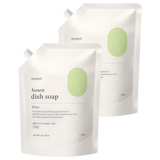 심플리오 어니스트 주방세제 리필용 숲속향, 900ml, 2개