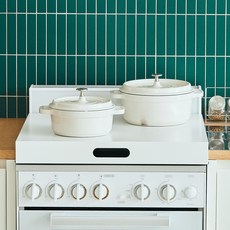 msliving 韓國製四口電磁爐瓦斯爐爐面蓋, 白色, 1個