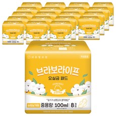 내츄럴코튼 남녀공용 브라보라이프 요실금 패드, 8개입, 20개, 중용량
